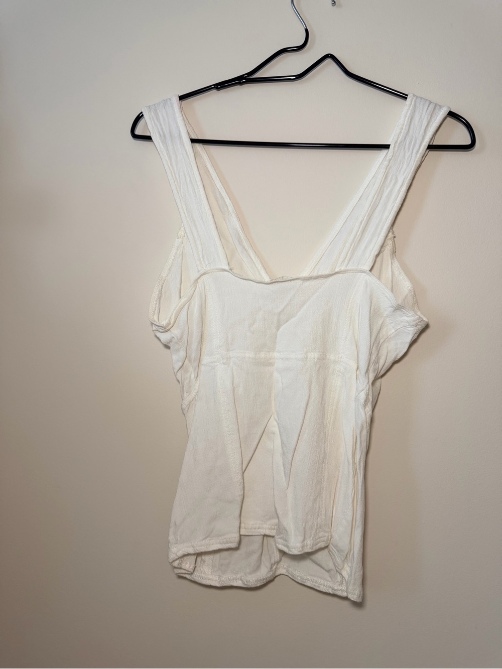 Free People White Button-Front V-Neck Cotton Camisole - Picture 5 of 8